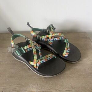 Chaco Classic Waterproof Sport Sandal Multi‎ Strap Toe Loop Teal Kids Juniors 2